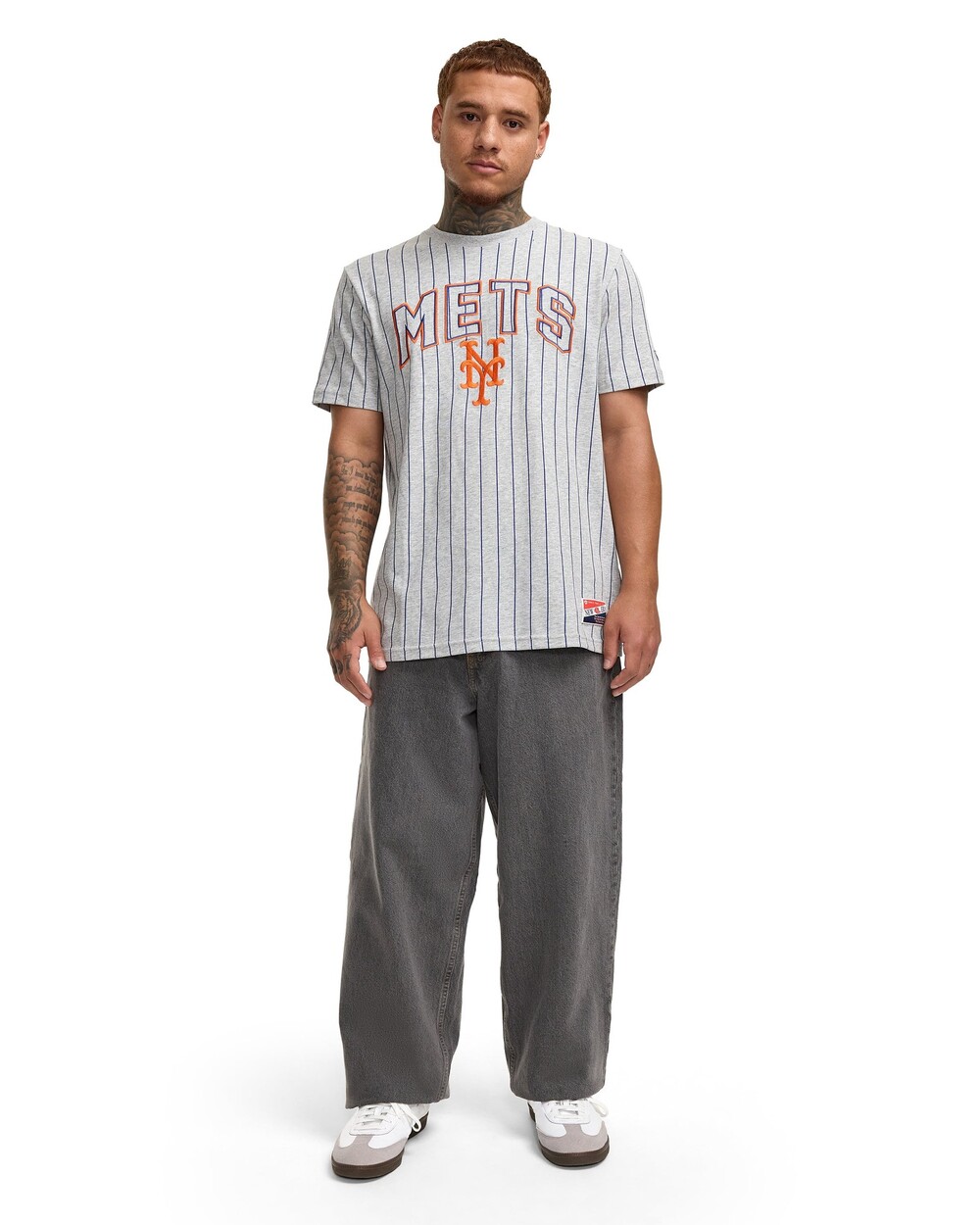 New Era Chicago White Sox Throwback Gray Pinstripe T-Shirt - Size L - Picture 5 of 5